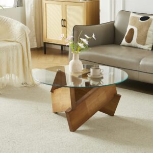 KLUB STOL SLCT-04 SMEĐE NOGE/STAKLO