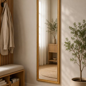 Ogledalo 148×45 WOODEN/GOLD